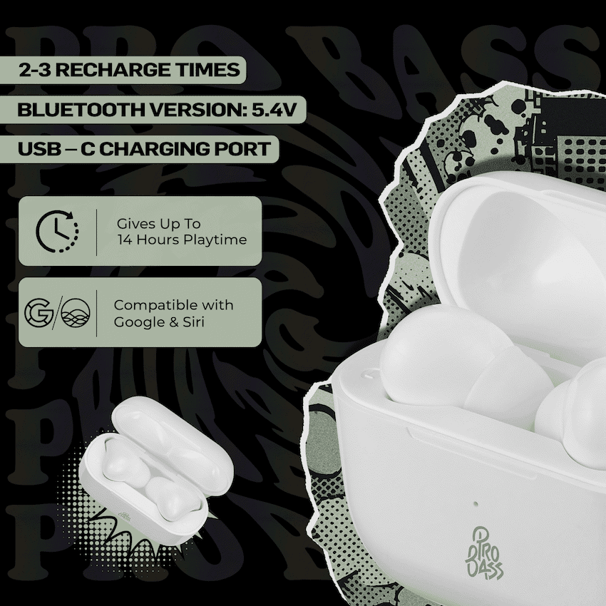Pro Bass Pulse Buds True Wireless Earphones with Charging Case