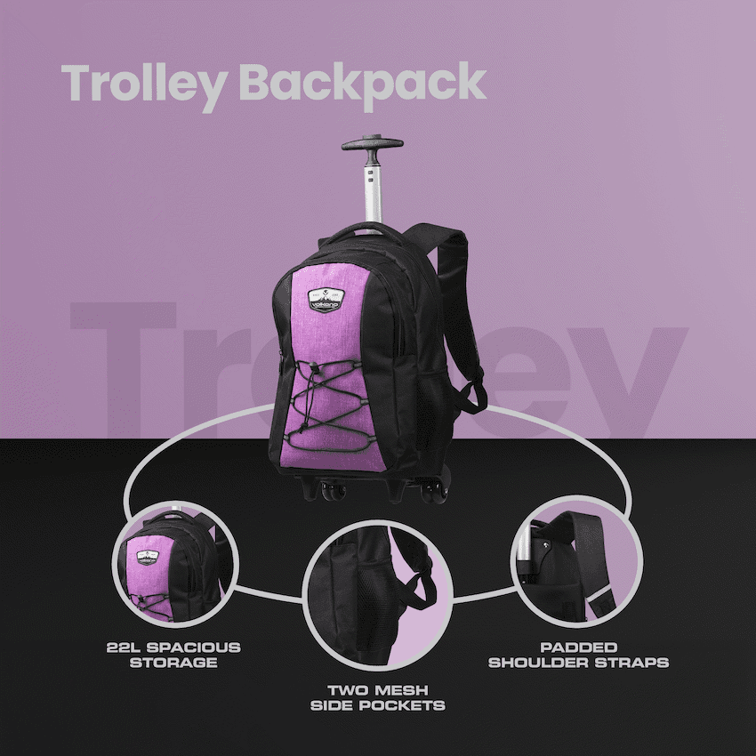 Volkano Winner Trolley Backpack 22L Navy