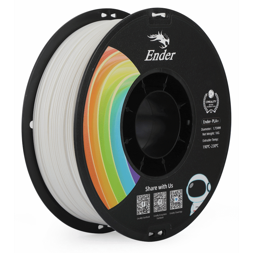 Ender PLA+ Filament - White - 1kg
