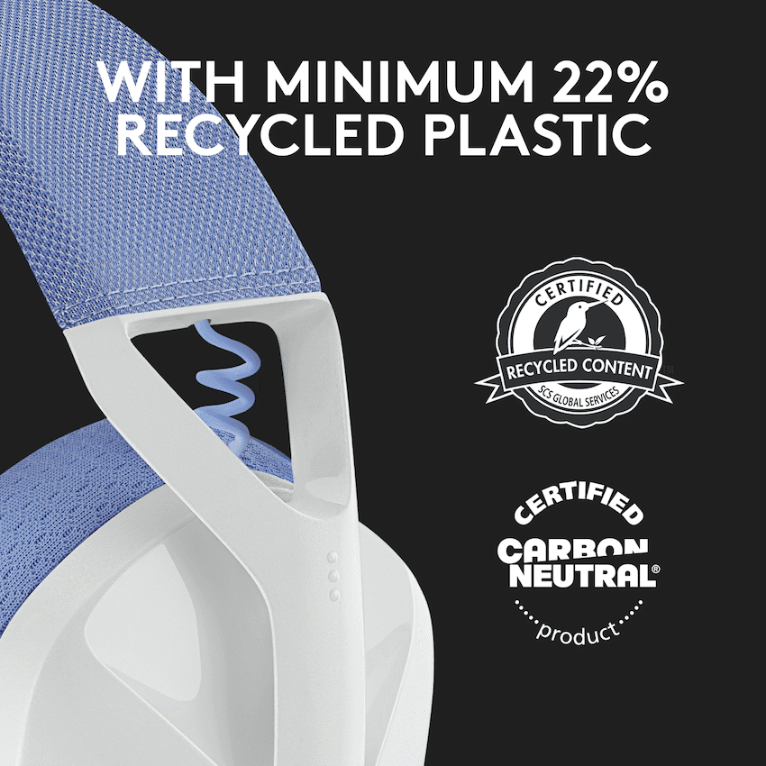 Logitech(R) G435 LIGHTSPEED Wireless Gaming Headset - White