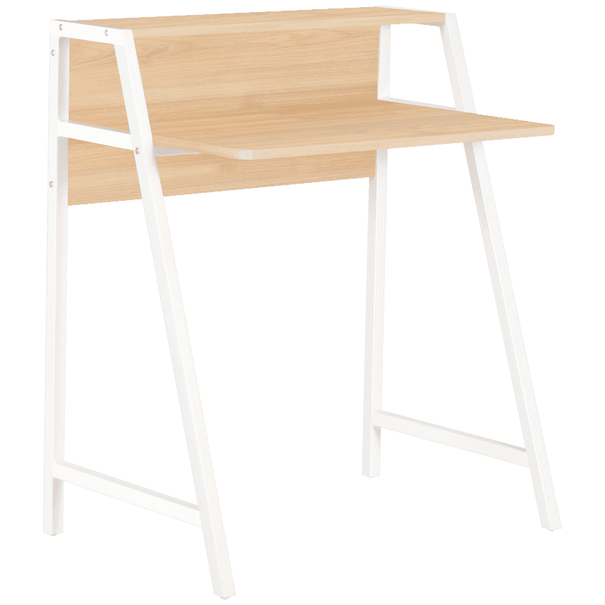 Everfurn Orchid Desk with Monitor Shelf, Powder Coated Steel