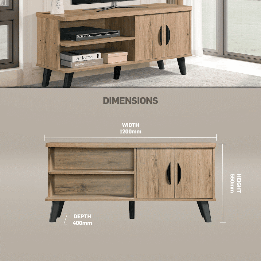 Everfurn Altitude Tall TV Stand
