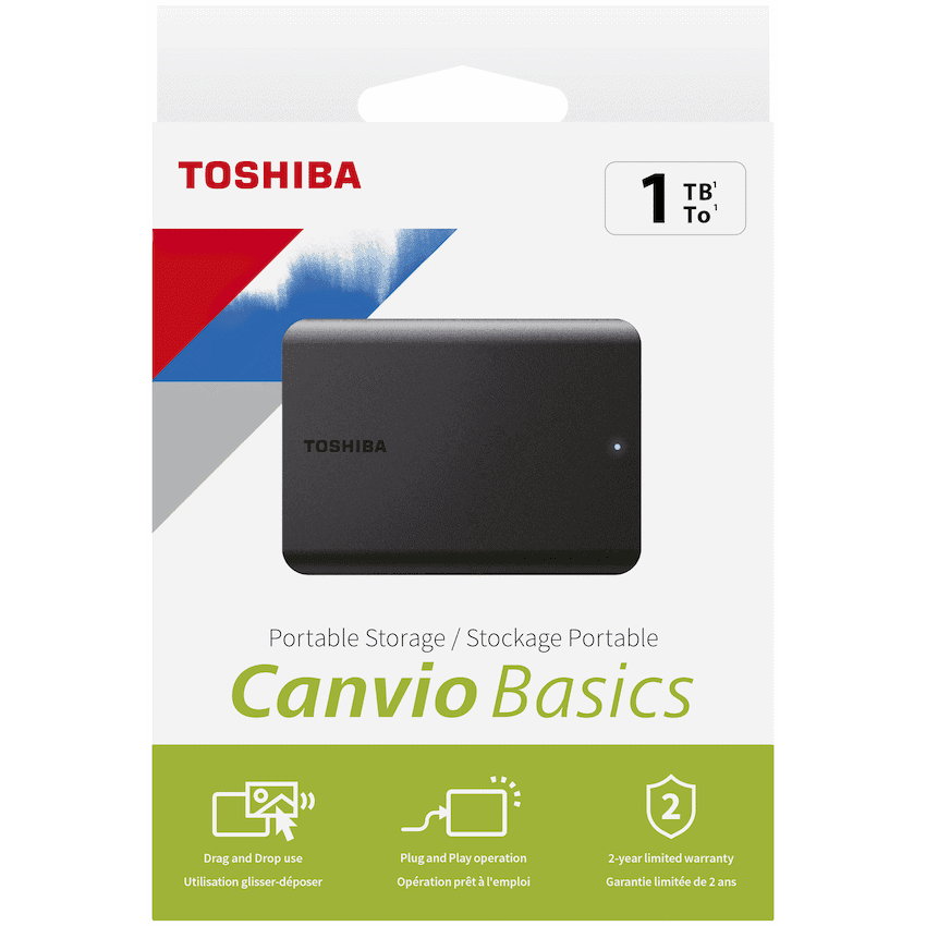 Toshiba Canvio Basics 1tb 2.5" USB 3.2 - Black