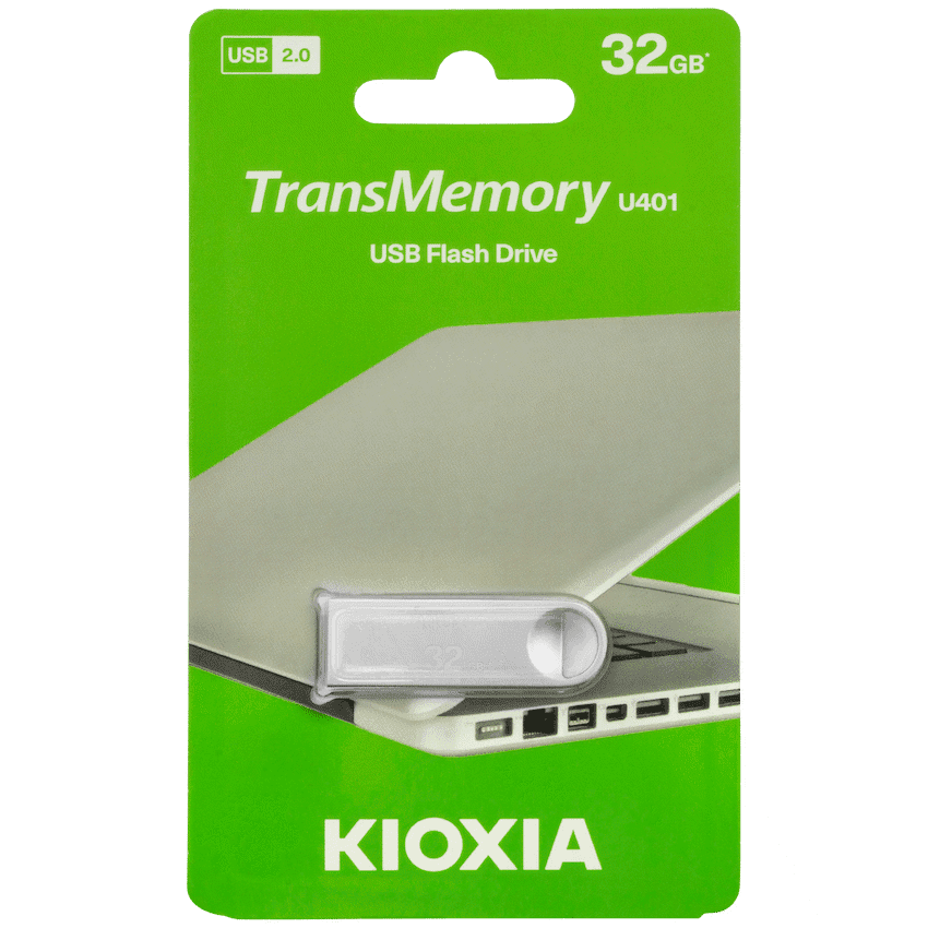Kioxia - U401-32GB USB 2.0 - Slim Metal Design