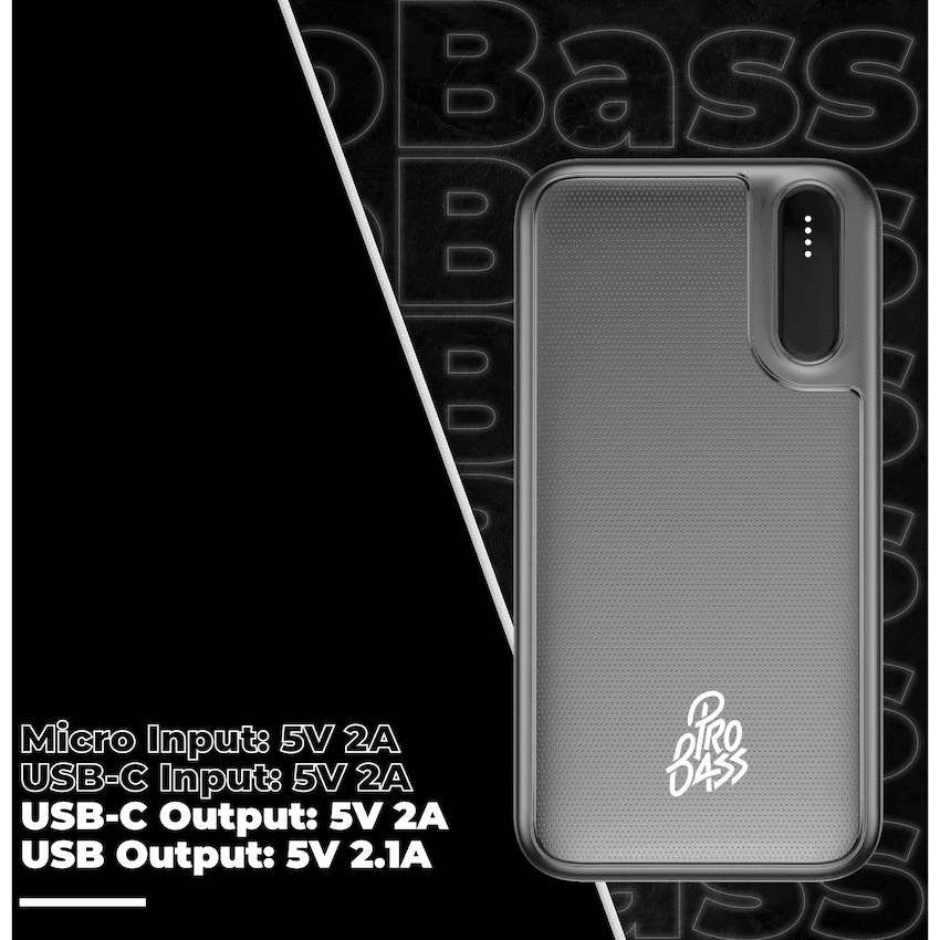 Pro Bass ChargeMax Series 20000mAh Power Bank