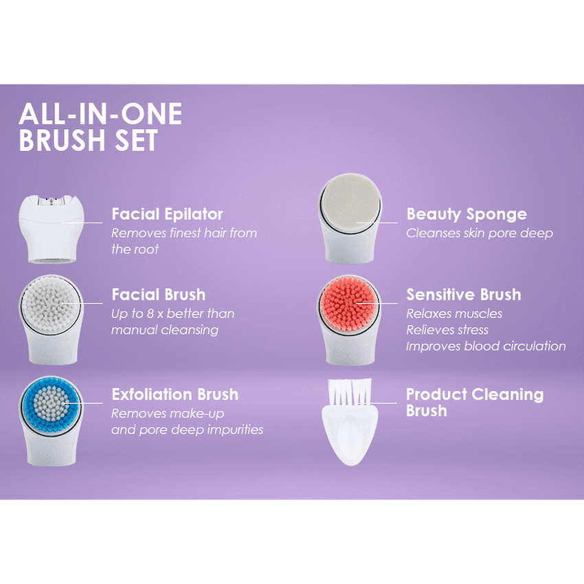 1590 - Carmen Facial Epilator & Brush Set