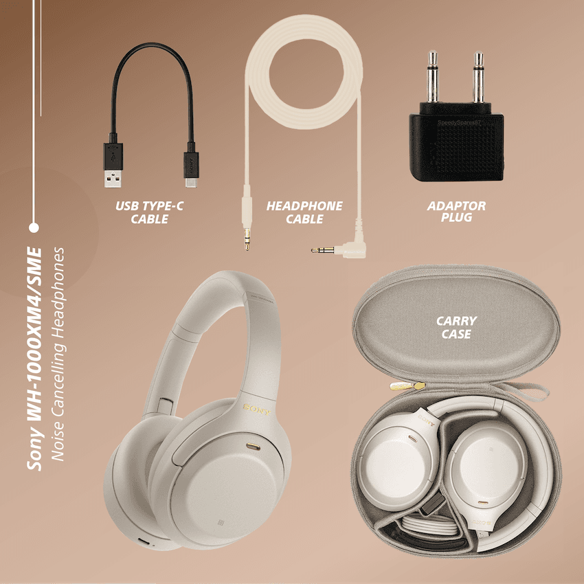 Sony WH-1000XM4 (Silver) Noise-Cancelling BT Headphones