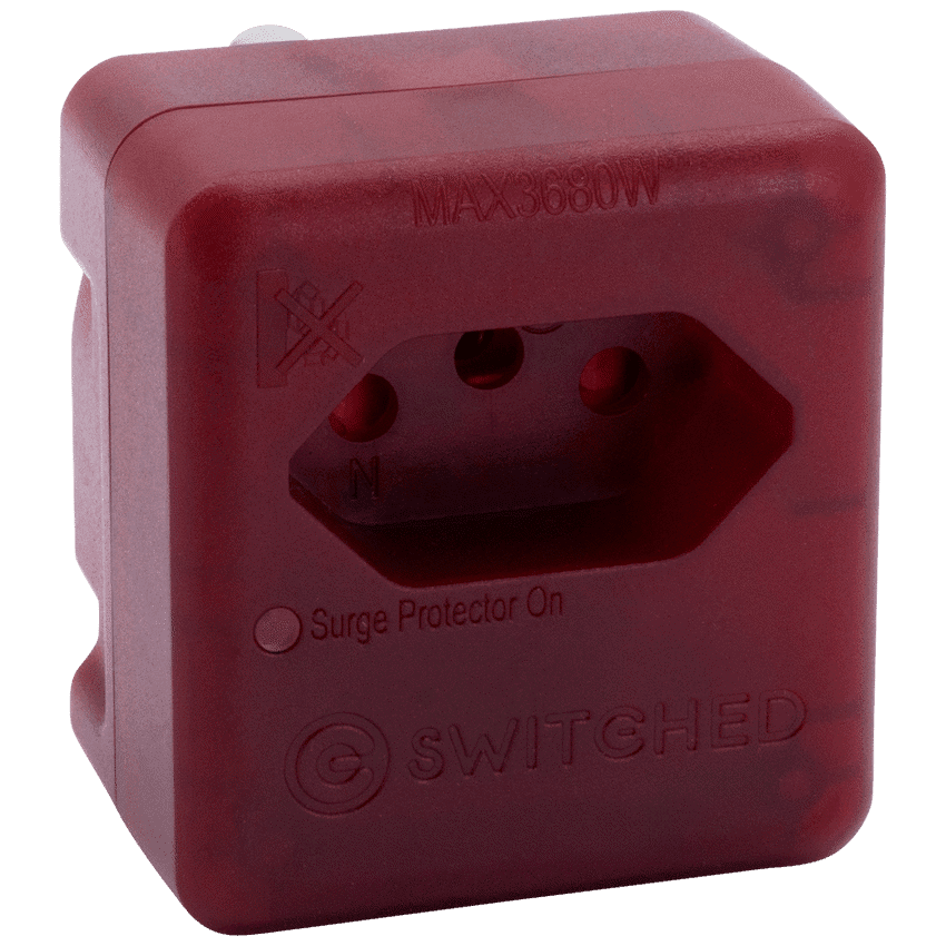 SWITCHED 1 Way High Surge Network Safe Adaptor