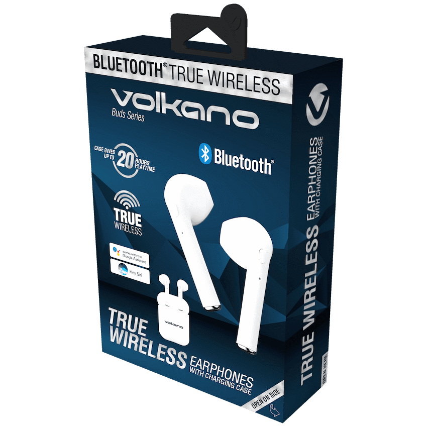 Volkano Buds Series TWS Without Silicone - White