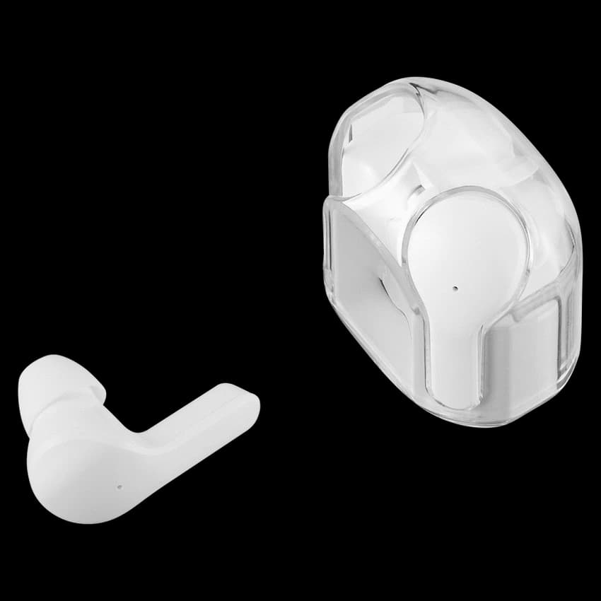 Volkano Crystalline Series TWS Earphone - White - Hardbox