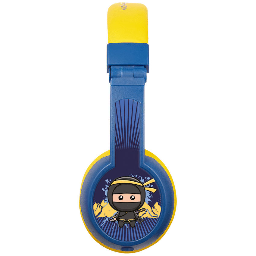 Volkano Sidekick Series Wired Kiddies Headphones with Share Port - Yellow/Blue