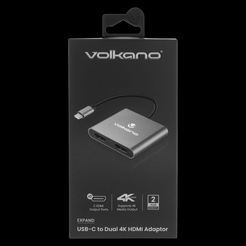 Volkano Expand Series USB-C to Dual 4K HDMI Adaptor