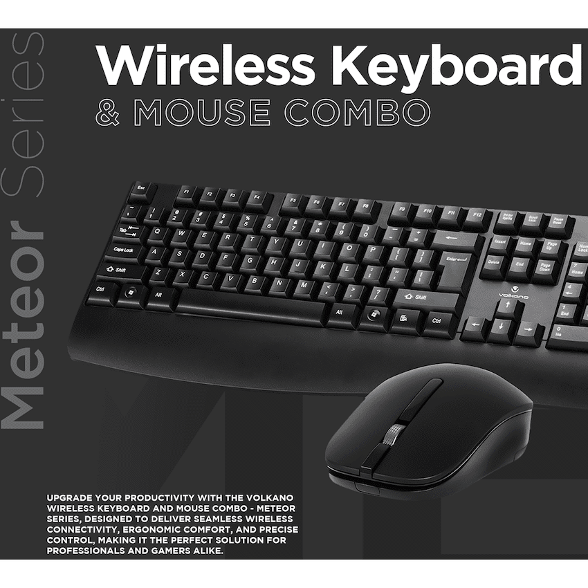 Volkano Meteor Wireless Keyboard and Mouse Combo