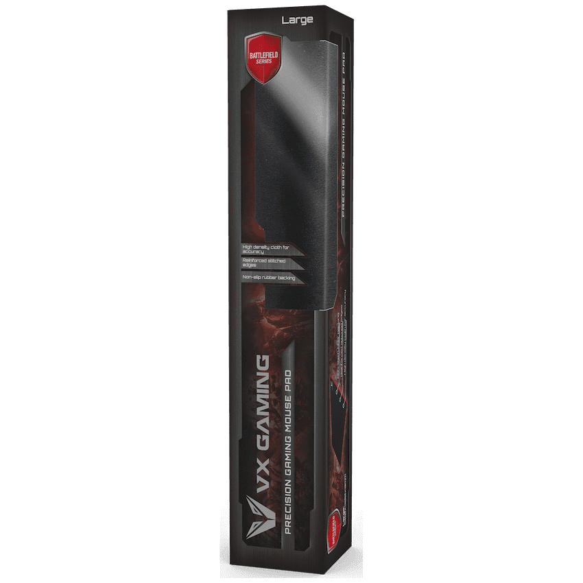 VX Gaming Battlefield series gaming mousepad - Extra large black/red - 550mm