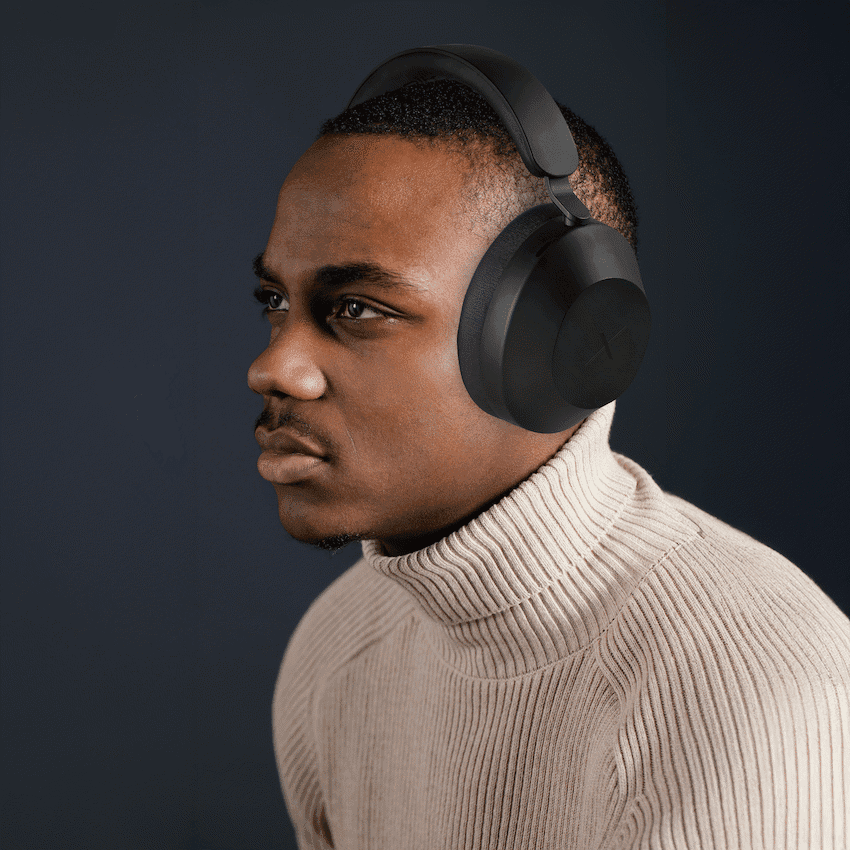 VolkanoX H400 Hybrid Active Noise Cancellation Headphones - Black