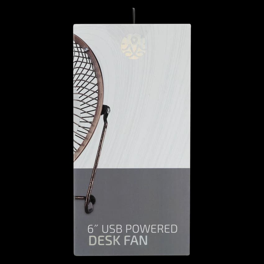 Zen Cool Series 6in Desk Fan - Copper