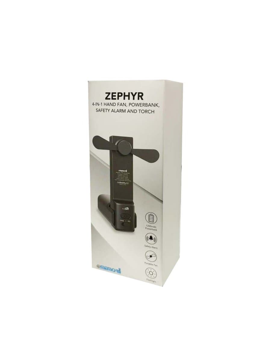 ZEPHYR - @memorii 4-in-1 Fan Powerbank, Safety Alarm & Torch