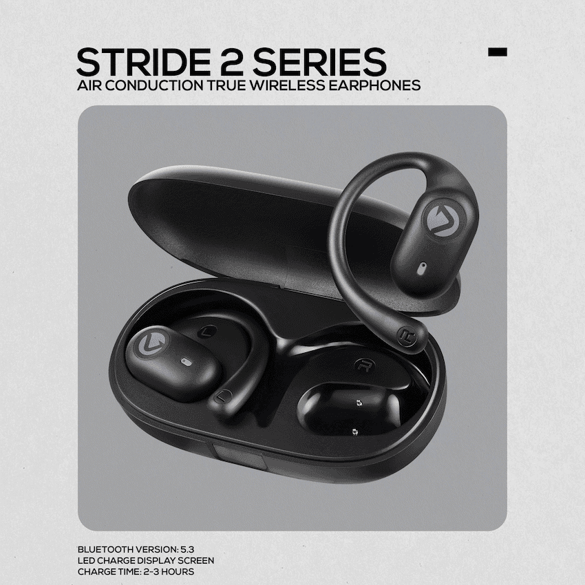 Volkano Stride 2 Air Conduction True Wireless Earphones - Black