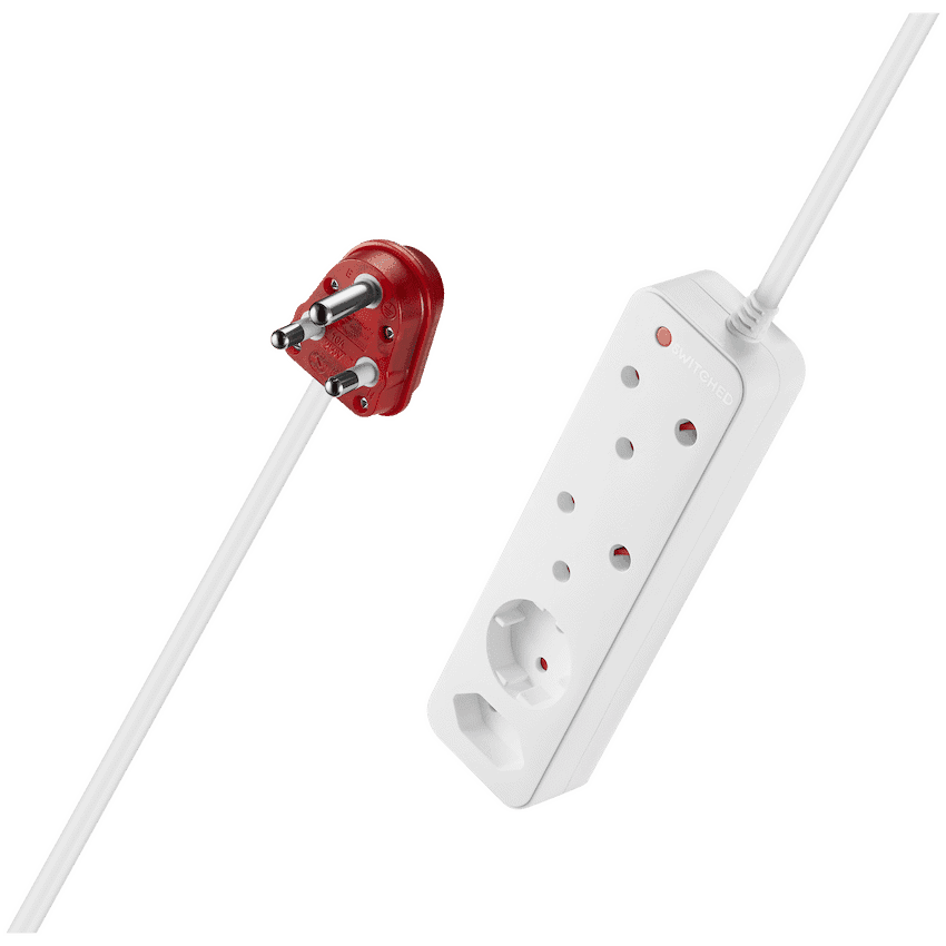 Switched High Surge 4-Way Multiplug 0.5m 1140J