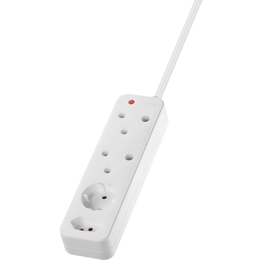 Switched High Surge 4-Way Multiplug 0.5m 1140J