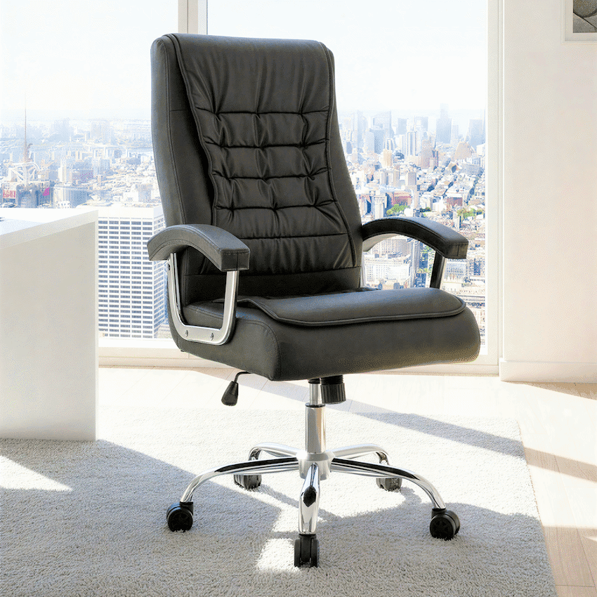 Everfurn Louis High Back Office Chair - Black