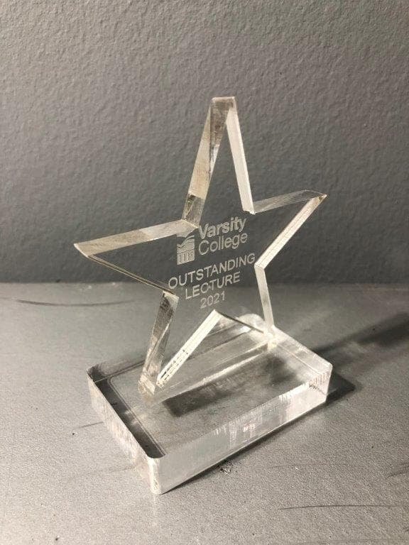 Acrylic Clear Base Star 03 - 18cm