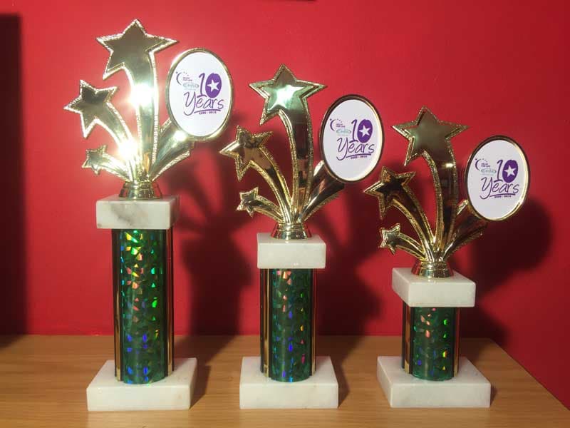 Double base oval star 30cm