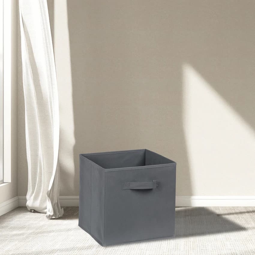 Everfurn Storeman Black, Collapsible Fabric Organiser Storage Basket