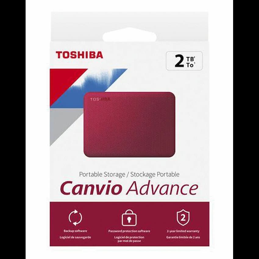 Toshiba Canvio Advance 2tb 2.5″ USB 3.2 – Red thumbnail 2