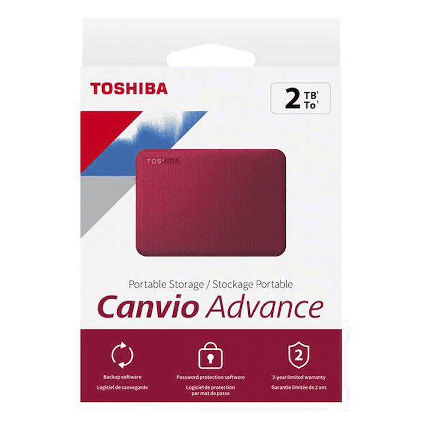 Toshiba Canvio Advance 2tb 2.5″ USB 3.2 – Red thumbnail 6
