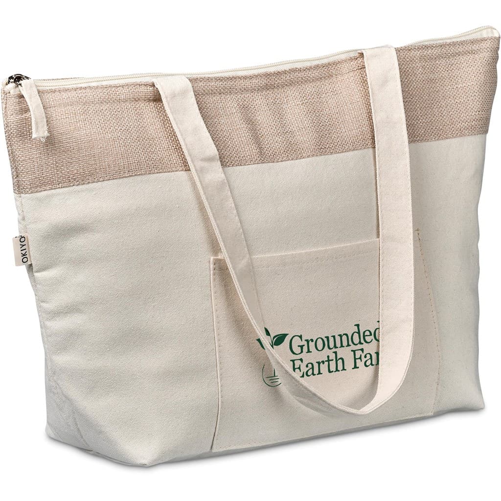 Okiyo Arshi Cotton & Jute 12 Can Lunch Cooler thumbnail 11