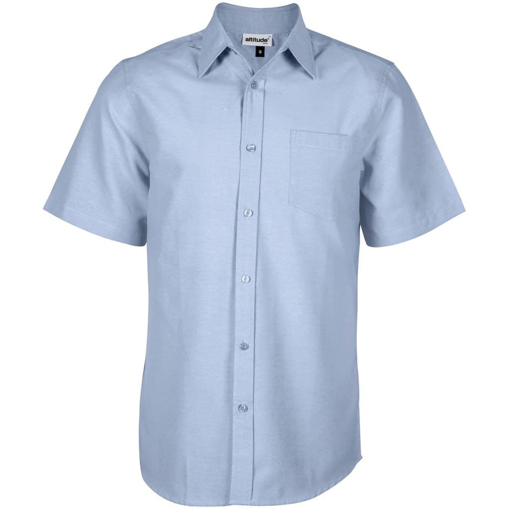 Mens Short Sleeve Oxford Shirt – Light Blue