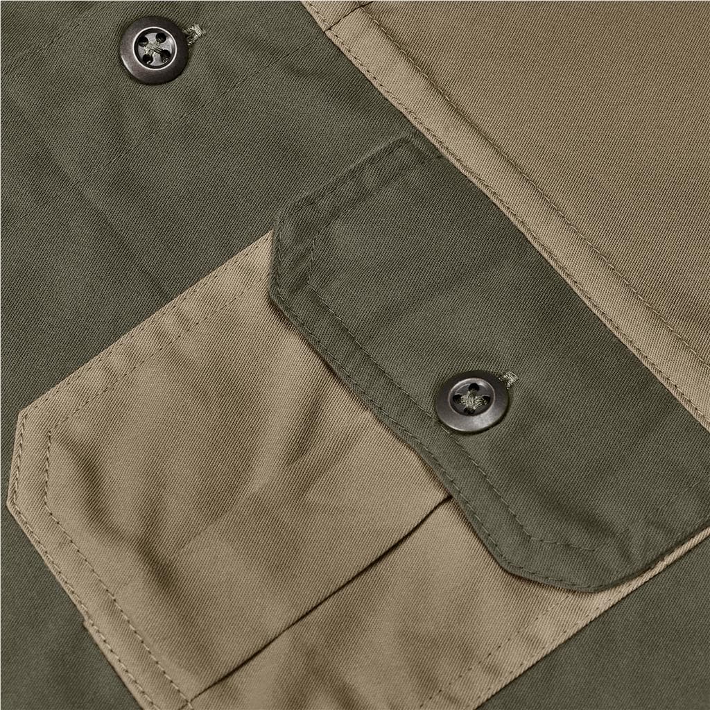 Mens Short Sleeve Serengeti 2-Tone Bush Shirt thumbnail 2