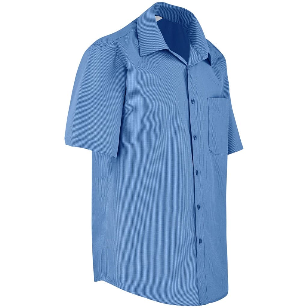 Mens Short Sleeve Micro Check Shirt thumbnail 2