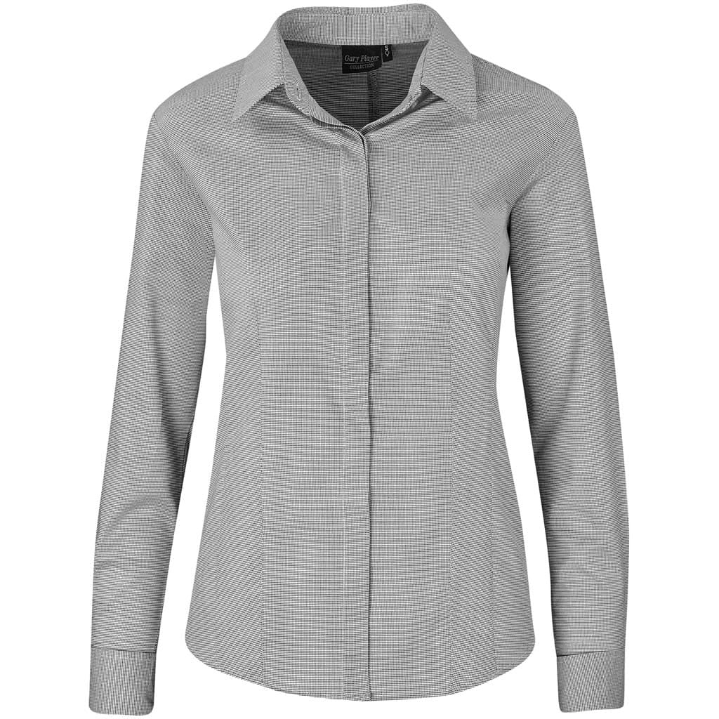 Ladies Long Sleeve Taylor Shirt – Grey