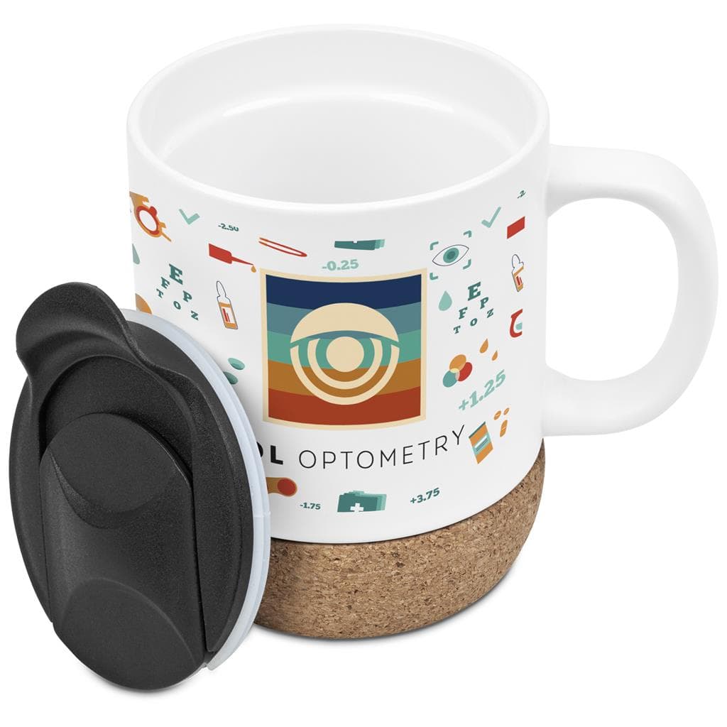 Serendipio Sienna Cork & Ceramic Sublimation Coffee Mug – 340ml thumbnail 7