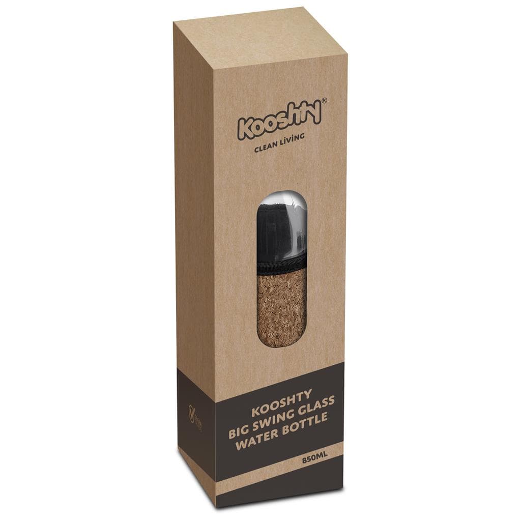 Kooshty Kork Hands-Free Glass Water Bottle – 850ml thumbnail 2