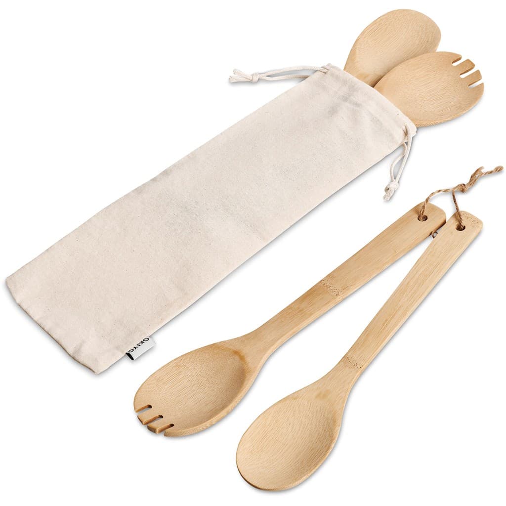 Okiyo Shinsen Bamboo Salad Servers thumbnail 7
