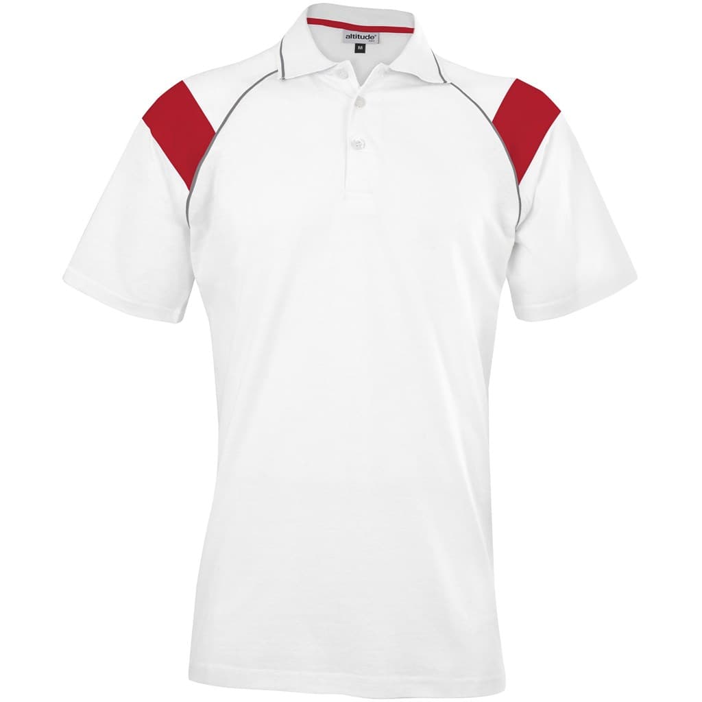 Mens Score Golf Shirt – White Light Blue thumbnail 2