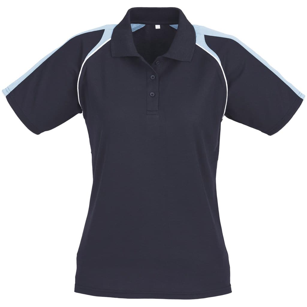 Ladies Triton Golf Shirt – Black Red thumbnail 4