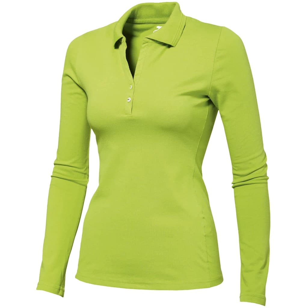 Ladies Long Sleeve Zenith Golf Shirt – Aqua thumbnail 2
