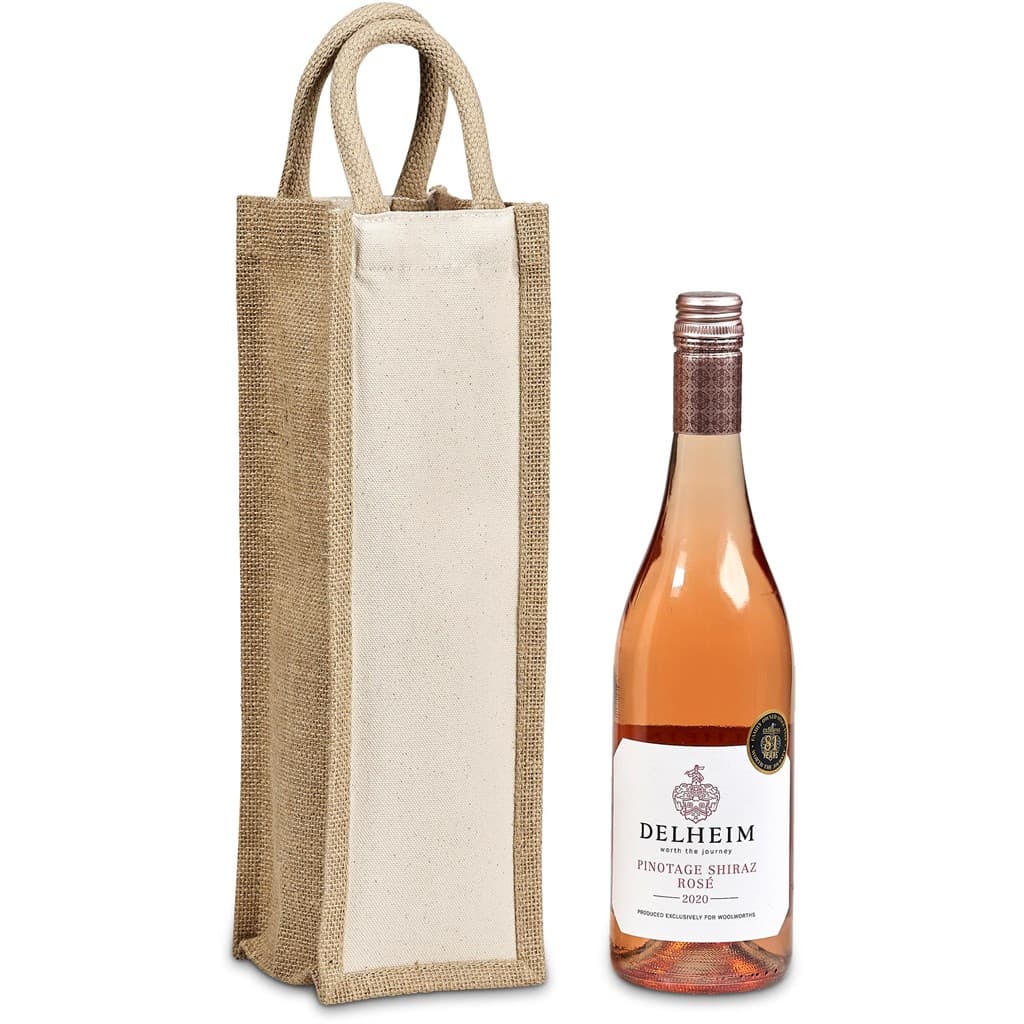 Okiyo Inshu Jute & Cotton Wine Tote thumbnail 2