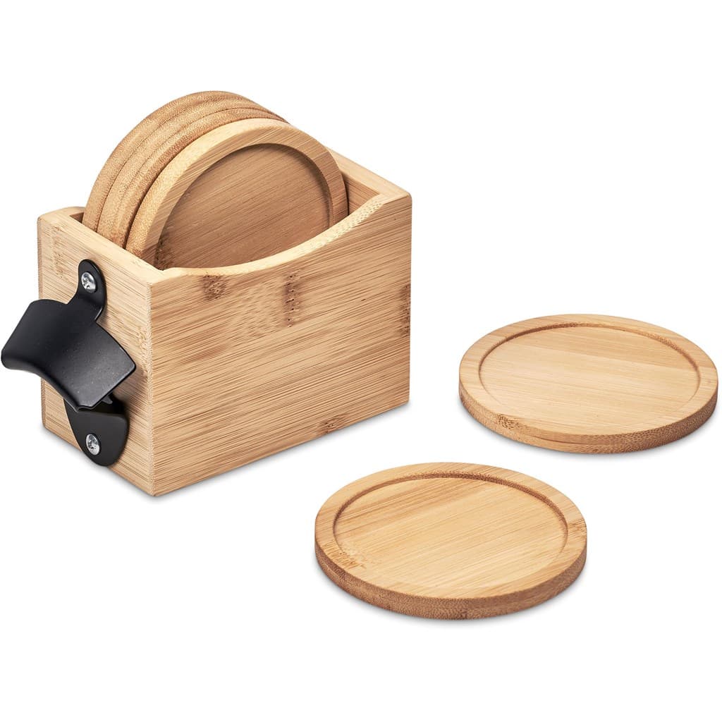 Okiyo Kanpai Bamboo Coaster & Bottle Opener Set thumbnail 8