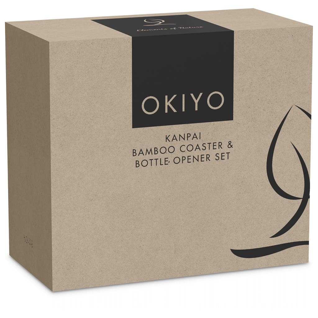 Okiyo Kanpai Bamboo Coaster & Bottle Opener Set thumbnail 7
