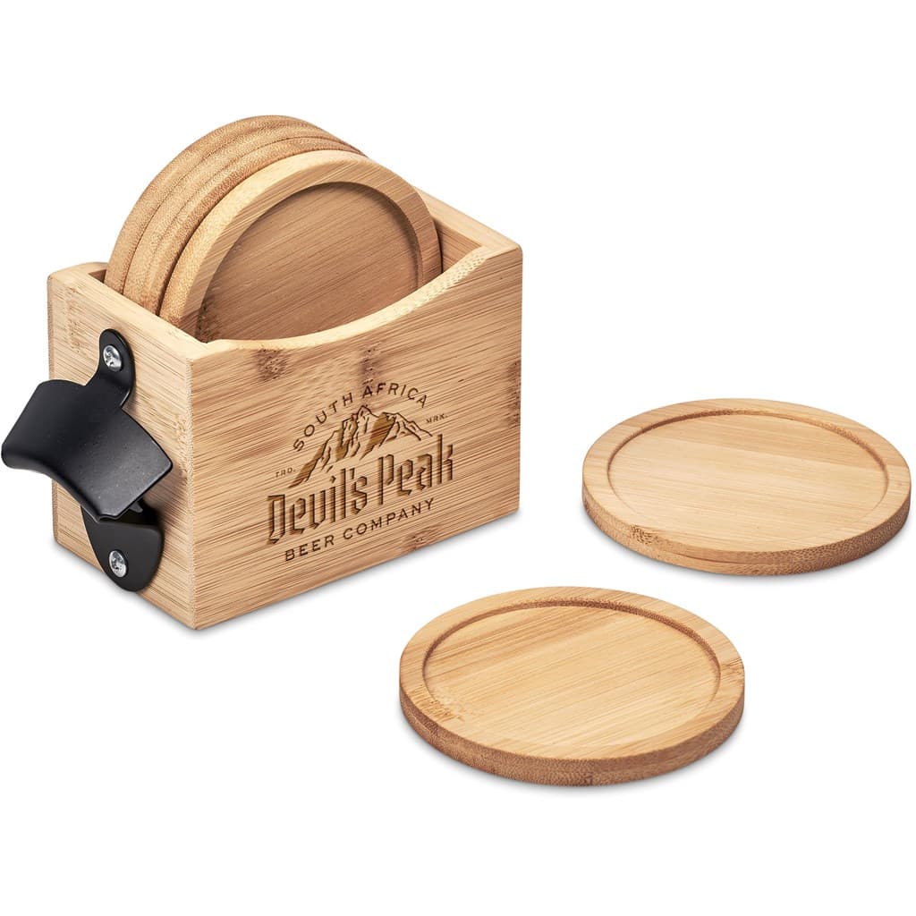 Okiyo Kanpai Bamboo Coaster & Bottle Opener Set thumbnail 9
