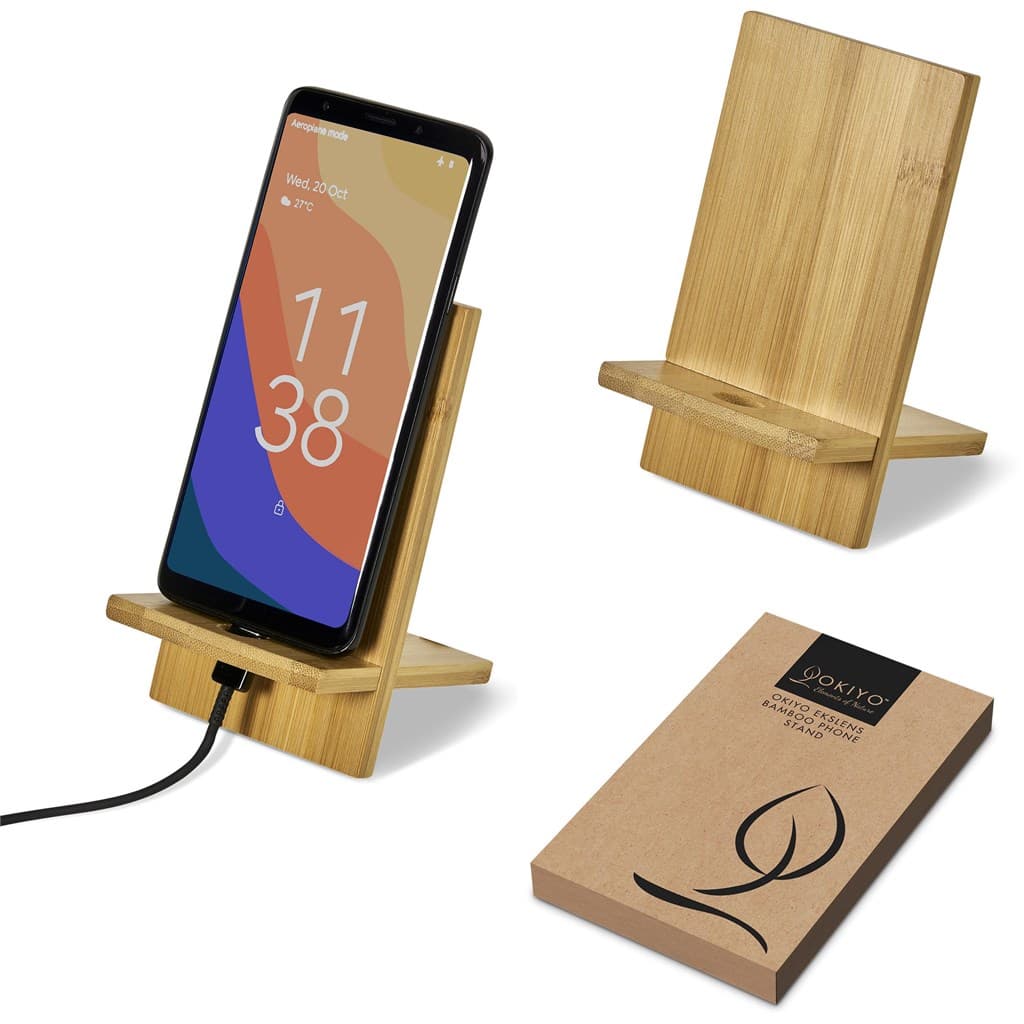 Okiyo Ekslens Bamboo Phone Stand thumbnail 4