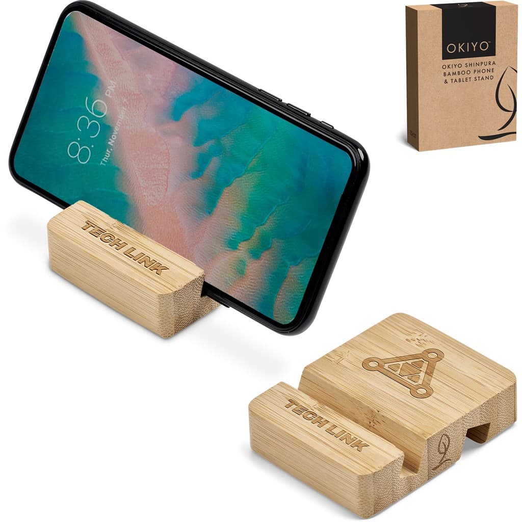 Okiyo Shinpura Bamboo Phone & Tablet Stand thumbnail 3