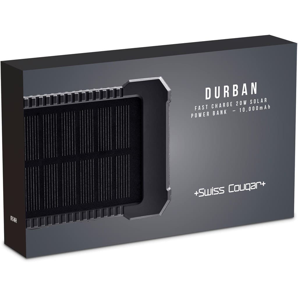 Swiss Cougar Durban Fast Charge 20W Solar Power Bank -10000mAh thumbnail 8