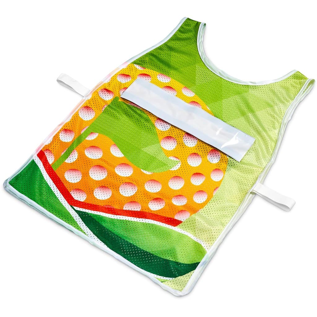 Hoppla Jackal Caddy Bib with PVC Name Sleeve-White thumbnail 2