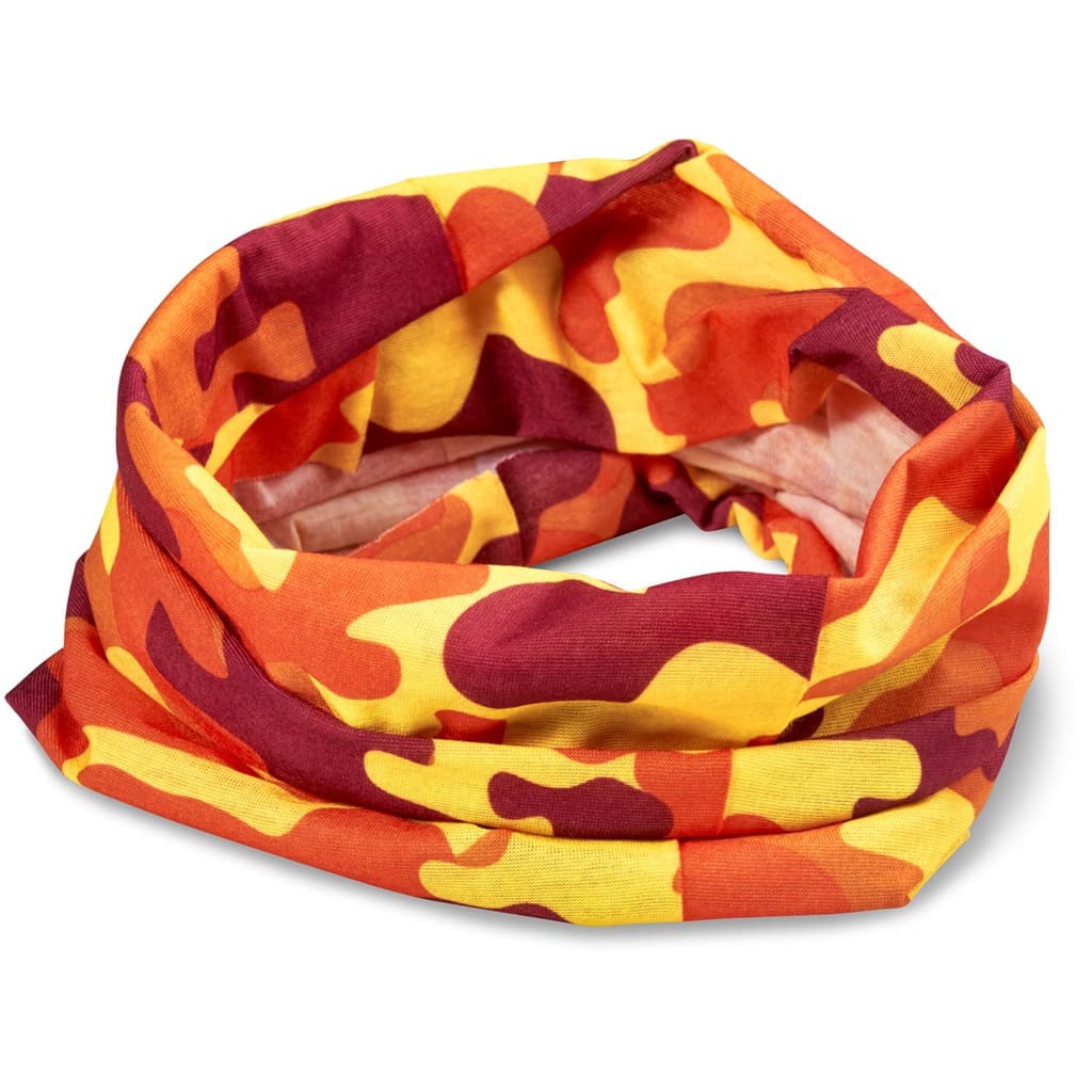 Adults Camo Flexi Tubular Bandana – Orange thumbnail 3